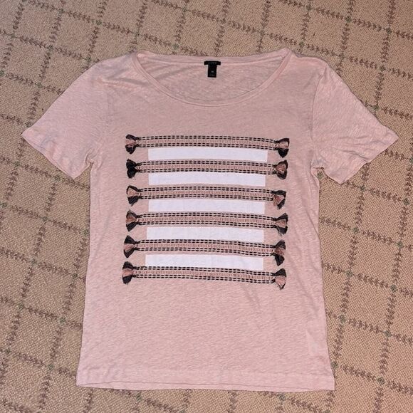 J. Crew T-shirt w embroidery NWOT XS - Picture 1 of 8